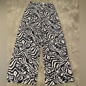 12th Tribe x The Salty Blonde Evelyn Black Abstract Pants Size Medium NWT